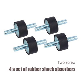 Anti Vibration Rubber Mounts, 4pcs M10 40×30 Rubber Vibration Mount Air Compressor Bobbin Isolator Shock Absorber Double Screw Studs