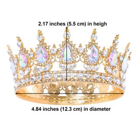 Feltent Queen Crown for Women Crystal Tiara for Girl Rhinestone Wedding Headband for Bride Hair Accessories for Costume Birthday Party Prom Gifts