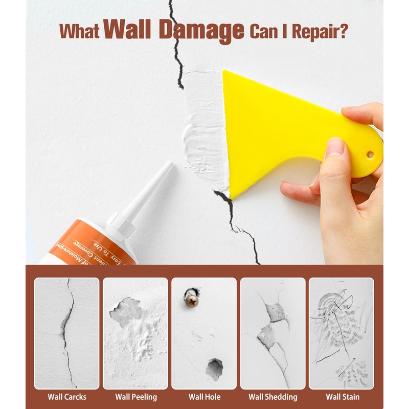 Spackle Wall Repair Kit,Drywall Repair Patch Kit,Simple Small Wall Hole