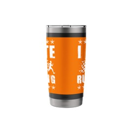 I Hate Running, Funny Runner Running Marathon Race Stainless Steel Insulated Tumbler