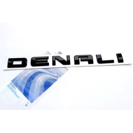 Yoaoo 1pcs OEM Black Denali Nameplate Emblem Hd Badge Hd for Gm 07-16 Yukon Sierra Terrain Glossy Shiny