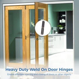 20 PCS Weld On Door Hinges, 3-1/8 x 1/2 in Weldable Barrel Hinges, Heavy Duty Metal Door Hinges, Detachable Gate Door Hinge for Swing Doors, Windows, Trailer Ramps, Trailer Gates