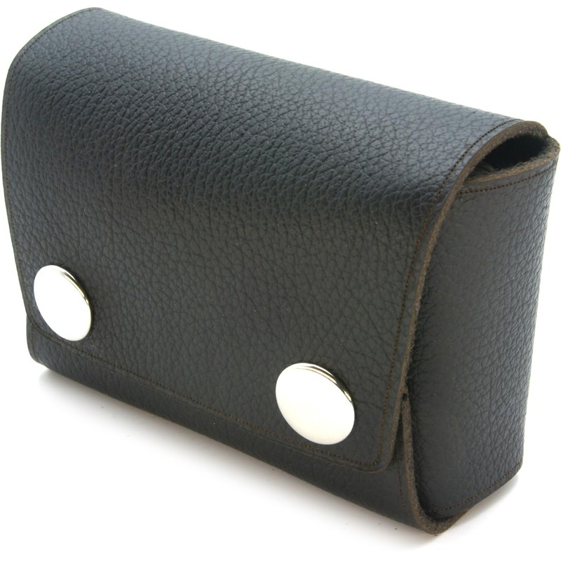 Black Leather travel cribbage set, British made