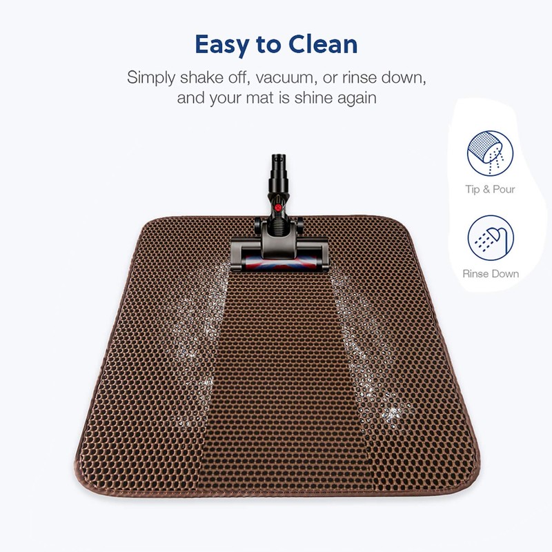 WePet Cat Litter Mat, Kitty Litter Trapping Mat, Honeycomb Double