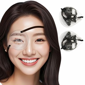 FSJLT 2pcs Clear Eye Shield for Cataract Surgery Hard Vented Eye Protector Patch with Extended Elastic Band, Plastic Eyes Guard Covering After Surgery for Sleeping Protection