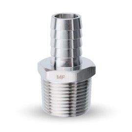 MAACFLOW MAACFLOW Stainless Steel 3/4" Male NPT to 5/8" Hose ID Barb Barbed Hose Fitting Adaptor Connector (Pack of 1)
