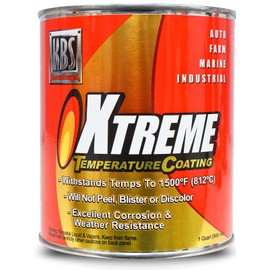 KBS Coatings 65402 Jet Black Xtreme Temperature Coating - 1 Quart, 32 Fl Oz (Pack of 1)