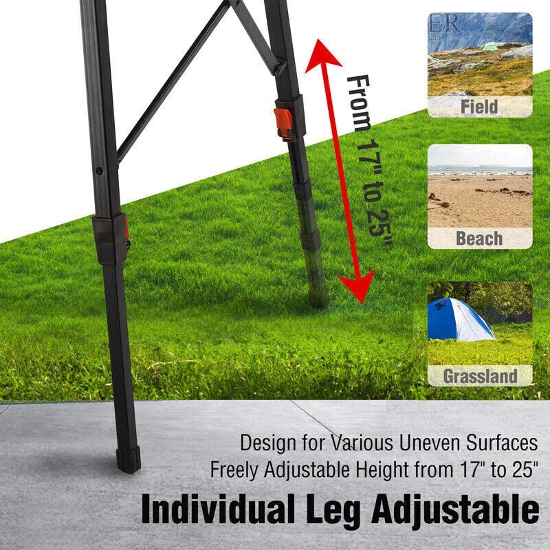 VILLEY Portable Camping Table Lightweight Aluminum Folding Beach Table for