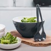 Zeal G217TSET Salad Bowl and Server Set-Dark Grey, Melamine