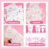 8 Pcs Easter Bunny Stencils for Window Glass,13.8x10.6 Inch Large