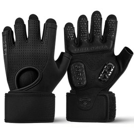COFIT Workout Gloves for Men and Women, Gym Gloves with Wrist Support, Weight Lifting Gloves with 5MM SBR Palm Padding, Breathable Non-Slip Lifting Gloves for Exercise, Fitness, Weight Training - M