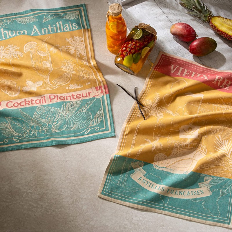 Coucke Tea Towel, Cotton, Caribbean Rum, 50x75cm