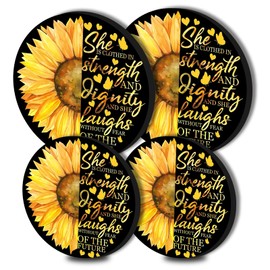 Aihonmin Sunflower Stove Burner Covers, Gas Stove Burner Covers Set of 4, 8 &10 Inch Stove Top Covers for Electric Stove Metal Stove Cover Gas Stove Top Covers, Cooktop Decorative, Kitchen Decor