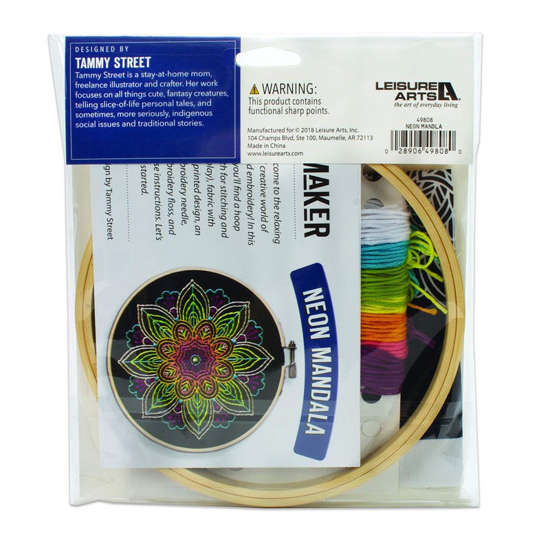 Leisure Arts Mini Maker Embroidery Kit, Multi