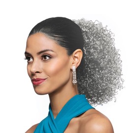 10" Length Drawstring Ponytail DS21 Color 60 - (2 Pack) Cheerleading Looser Spiral Curls Fusion Heat Friendly Synthetic Fiber Womens Lightweight Black Women Curly Cheer Bundle Hairloss Booklet