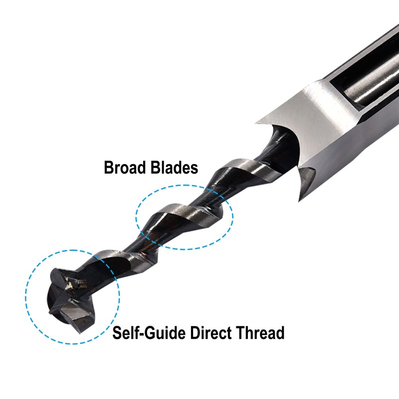 Woodworker 3/4 Inch Square Hole Drill Bits Mortising Chisel Set,