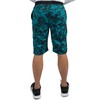 VIBES Men's Fleece Blue Splatter Print Active Short 13" Inseam