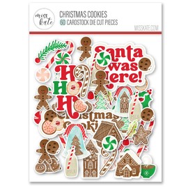 Paper Die Cuts - Christmas Cookies - for Santa Eve - Over 60 Cardstock Scrapbook Die Cuts - by Miss Kate Cuttables