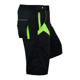 MTB Shorts Off Road Cycling Shorts Detachable Padded Liner (Black/Green, XX-Large)