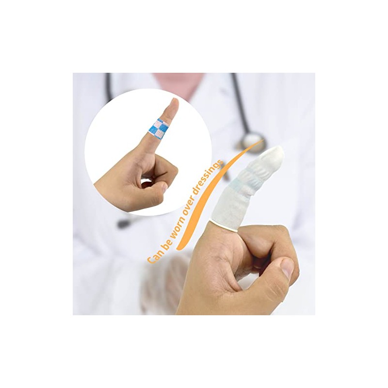 MELGO 200 Pcs Disposable Finger Protectors, Finger Cots, Latex Anti-Static