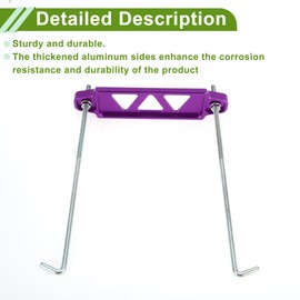 HOPESPANNER Universal Car Battery Tie Down Bracket Hold Lock Battery Hold Down Bracket Aluminum Alloy Purple 1 Set with J-hook Nut Washers Protective Sleeves