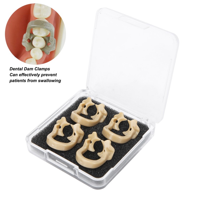 4pcs Resin Dental Dam Clamps Barrier Clip Dental Materials Tool
