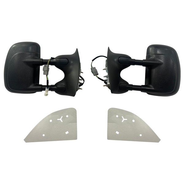 IKON MOTORSPORTS, Towing Mirrors Compatible With 1999-2007 Ford F-250/F-350 Super