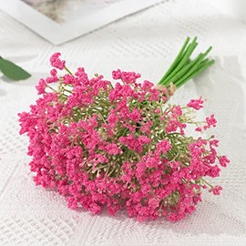 Flores Artificiales de para el Aliento de Bebé, 16 PCS Ramo de Flores Artificiales de Gipsófila Falsas,Flores Falsas de Tacto Real para Decoración del Hogar, Fiesta, Boda, Jardín, Oficina(Rosado)