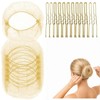 Hair Nets for Buns,20 PCS Bun Nets Blonde and 50