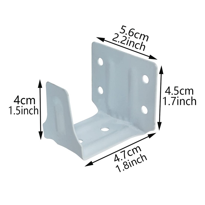 AXLIZER 4PCS Window Blind Headrail Brackets - Mini White Center