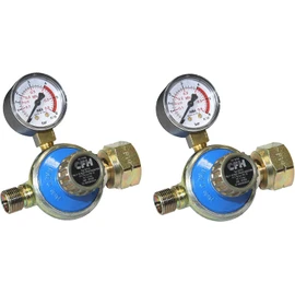 CFH Propane Regulator DR 115, 1-4 Bar, 52115 for 5 kg 11 kg 33 kg Gas Bottle Propane Gas Bottle Flame Device Weed Burner Heater Pack of 2