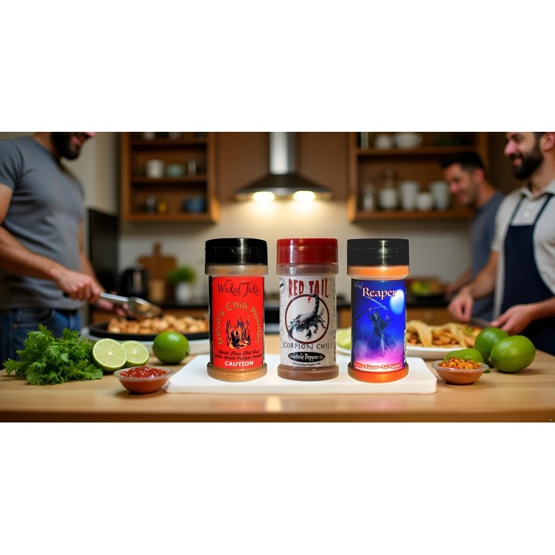 Wicked Reaper Extreme Chili Powder Gift Set, 3 Pack –