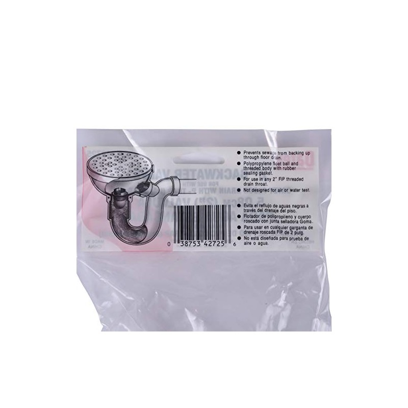 Oatey 42725 2 in. Backwater Valve Device for Integral Trap