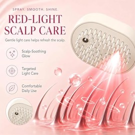 Cepillo Vapor Cabello, Tamaño Universal Cepillo Desenredante, Alisador Vapor Peine, Recargable Alisado Cepillos | Para Hogar Alisado Rizado Grueso Lac