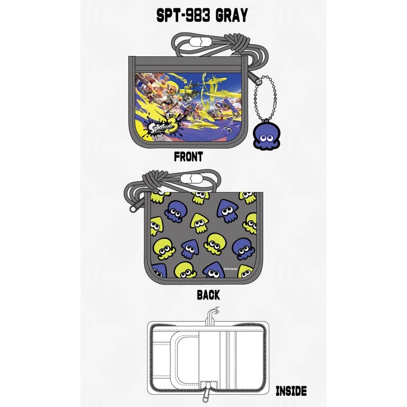 Sunart Splatoon 3 RF Wallet Gray [SPT 983 GRY]