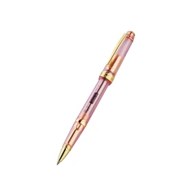 Cross Bailey Light Translucent Rollerball Pen 8015 Black Line Width F Fine Premium Gift Packaging Translucent Pink Sapphire / Gold