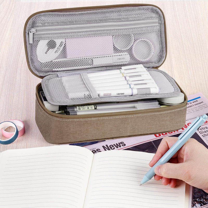 Horizontal Writing Pencil Bag - Large Pencil Case, Pencil Pouch