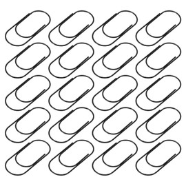 YOKIVE 30 Pcs Paper Clip, Wide Coated Large Clips with Box, Keep Table Neat, Great for Office, Art, Home, Daily Use (Black, 2-Inch)