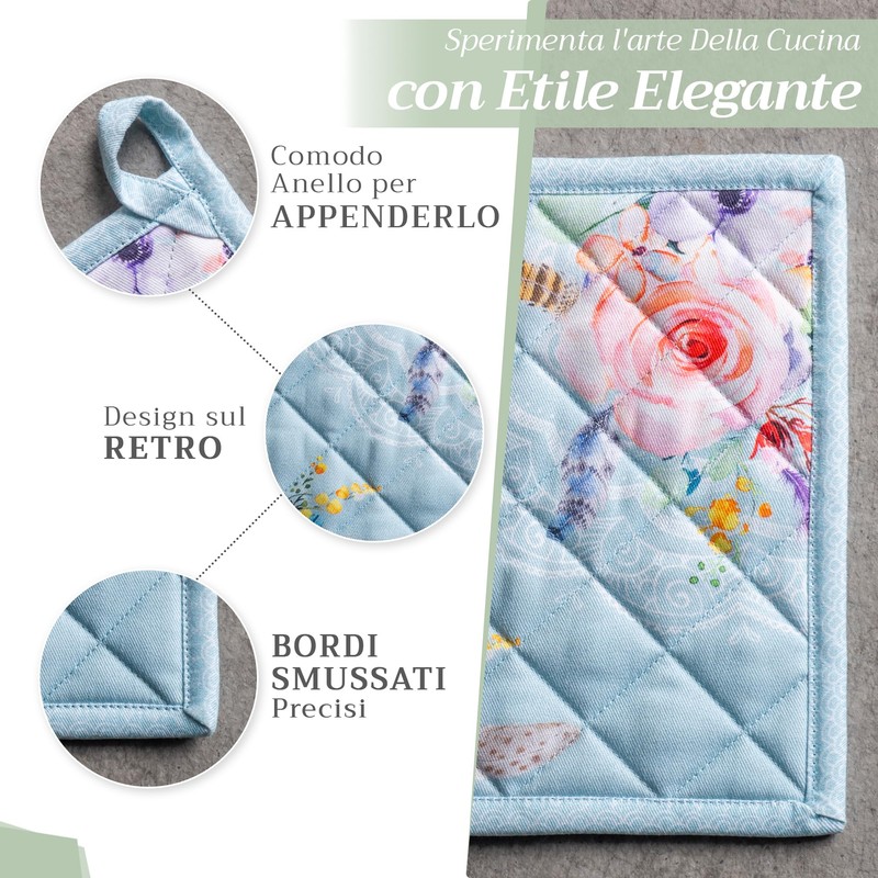 Maison d' Hermine Spring/Summer Set with Oven Gloves and Pot