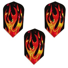 Harrows Hologram Great Ball of Fire Flames 75 Micron Strong Slim Dart Flights (1 Set)
