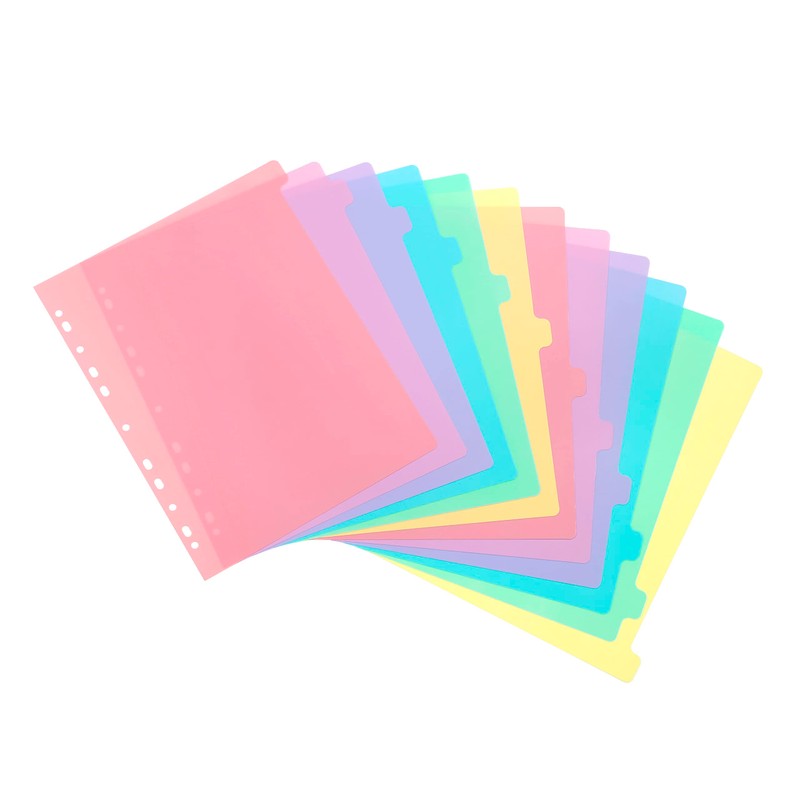 Viquel - Pack of 12 Plastic Rainbow Pastel Dividers -