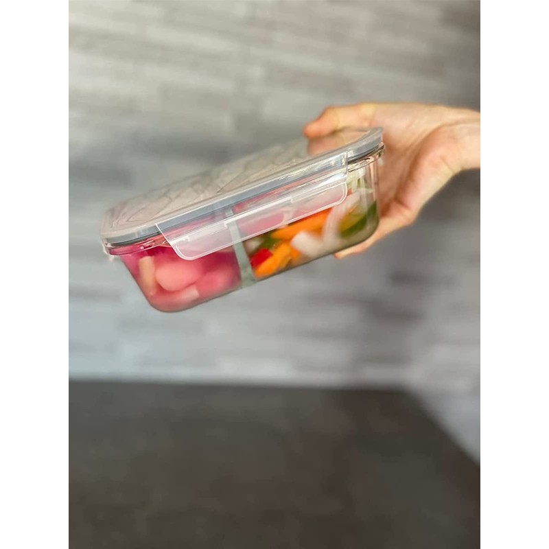 Felio 20717 Heat Resistant Food Container, 2 Divided L32.8 fl