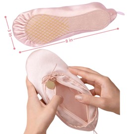 CECKQUE Cute Ballet Slipper Pouch Makeup Bag Dance Recital Gifts Ballerina Dancer Stuff Accessories Pointe Shoe Cosmetic Bag (Pink-B1)
