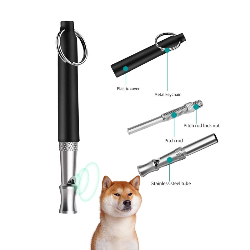 Dog Whistle, 2Pcs Professional Ultrasonic Dog Training Whistle, Adjustable Frequency