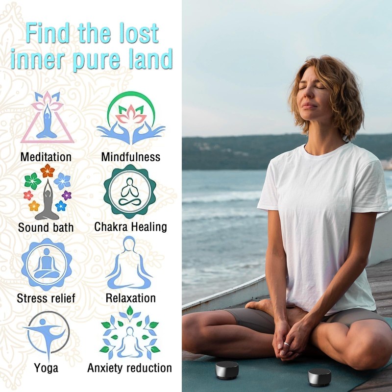 Rylaxtones Meditation System,Electronic Tibetan Singing Bowl, Meditation Tone Machine,for Meditation,Mindfulness,Sound