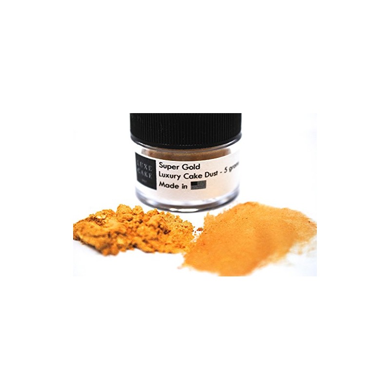SUPER GOLD Luster Dust Luxury Cake Dust, 5 grams, USA