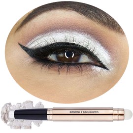 OVIQERKI White Eyeshadows stick shimmer,Highlighter waterproof eyeshadow pen,Colour pop makeup Movement eyeshadow (Pearl White #01)