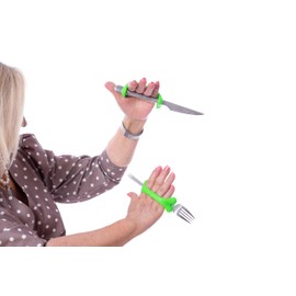 AIDBONES Universal Grip Assistance Bracelet, Cutlery Adapter, Limited Mobility Hands, Lack of Strength, Dementia, Stroke, Arthritis, ALS, Cerebral Palsy, (from Baby to Adult, Pack of 7)