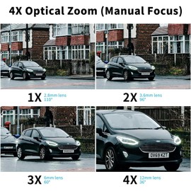 Anpviz 5MP Analog CCTV Camera, HD 4-in-1(TVI/AHD/CVI/CVBS), 4X Manual Focus/Zoom Analog Camera 2.8-12mm Varifocal Lens, IR LEDs Security Dome Camera (White), Compatible with Other 5MP and Above DVR