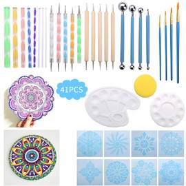 Dotting Tool, Liesun 41-Piece Mandala Stones Painting Set, Mandala Rock Dotting, Painting Tools, Dotting Tools, Dot Painting Tool for Painting